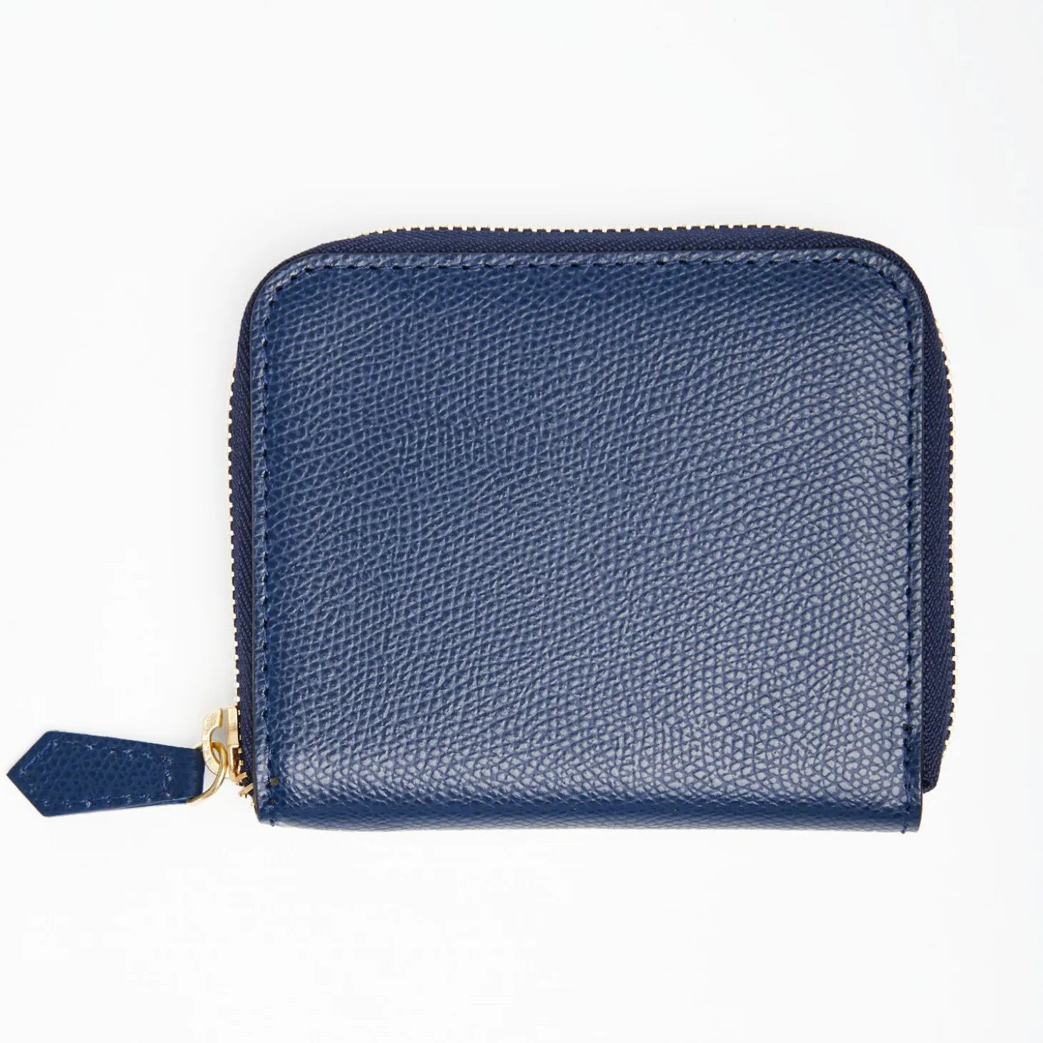 Small Dark Blue Hammered Leather Wallet