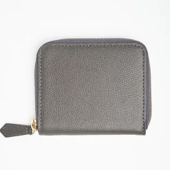 Small Grey Hammered Leather Wallet