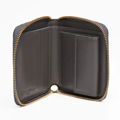 Small Grey Hammered Leather Wallet
