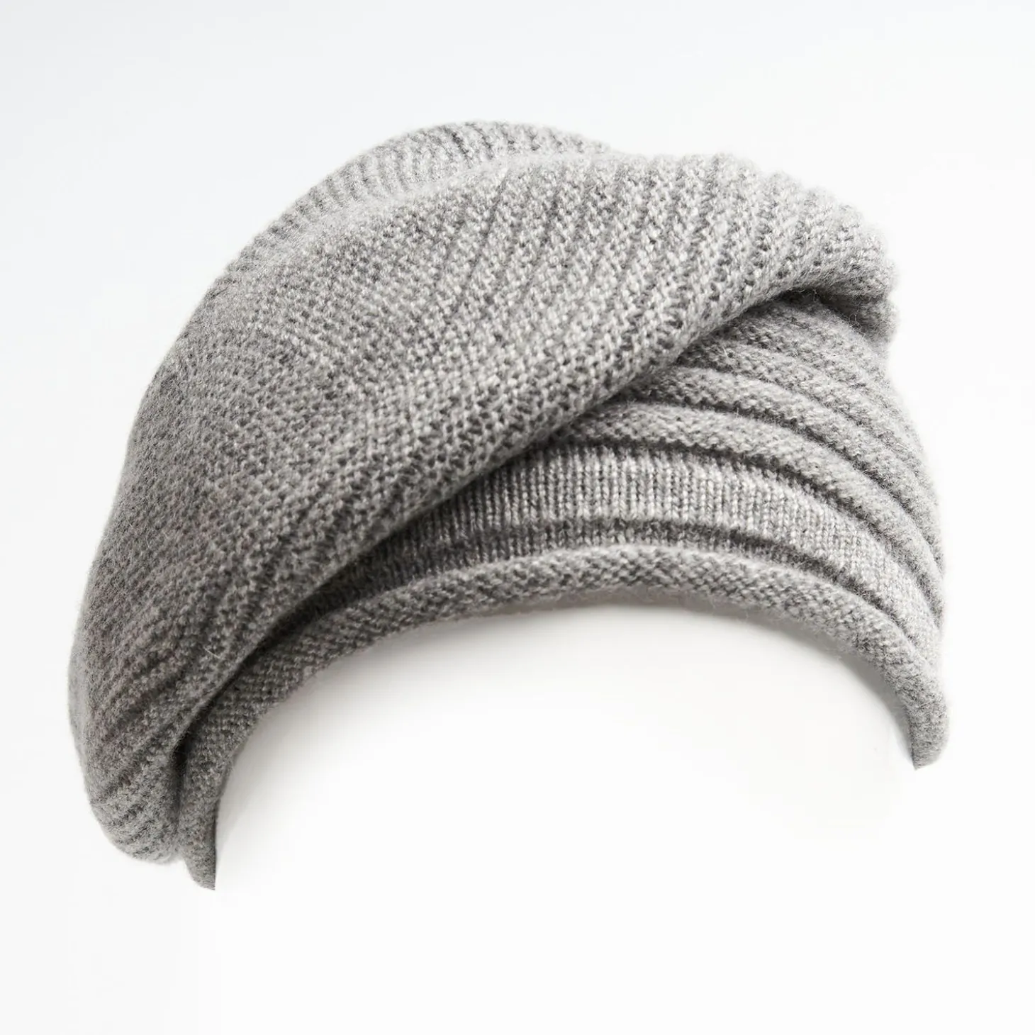 Striped Basque In Gray Cashmere