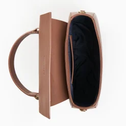Taupe Smooth Leather Cleo Bag