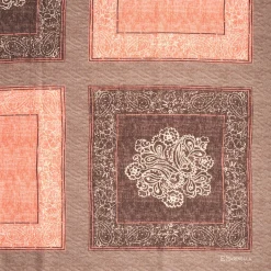 Taupe Wool And Silk Stole - Alternate Checks