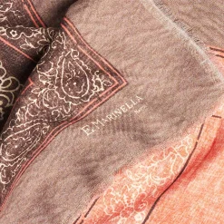 Taupe Wool And Silk Stole - Alternate Checks