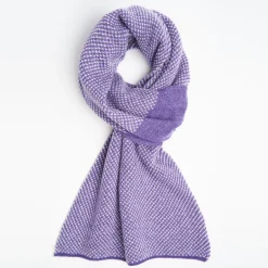 Violet And Beige Cashmere Neck Warmer
