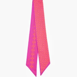 Violet And Orange Silk Twilly