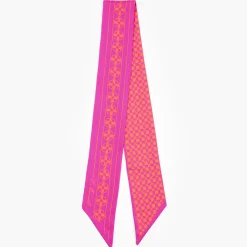 Violet And Orange Silk Twilly