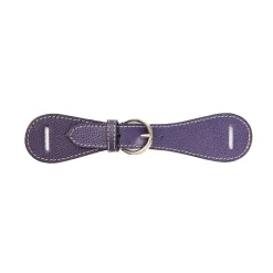 Violet Leather Scarf-Buckle