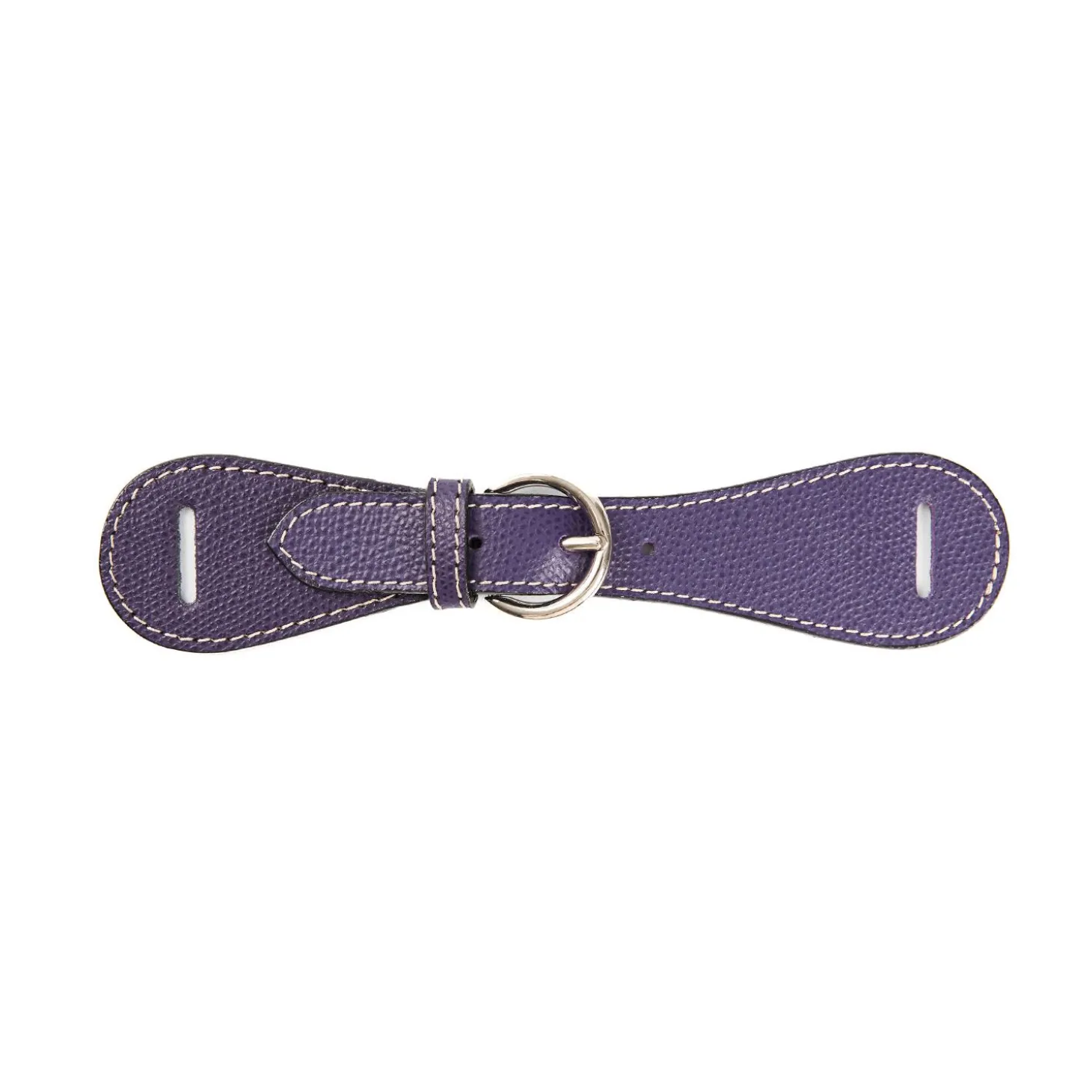 Violet Leather Scarf-Buckle