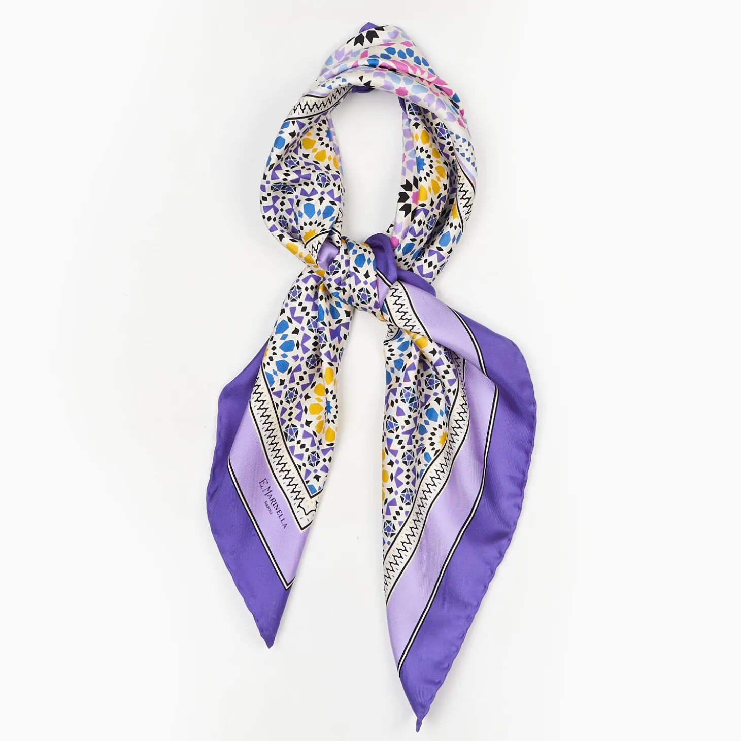 Violet Silk Scarf 90 - Mosaic