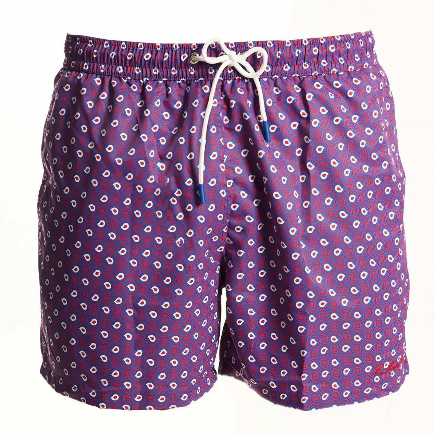 Violet Swim Shorts- Paisley Pattern