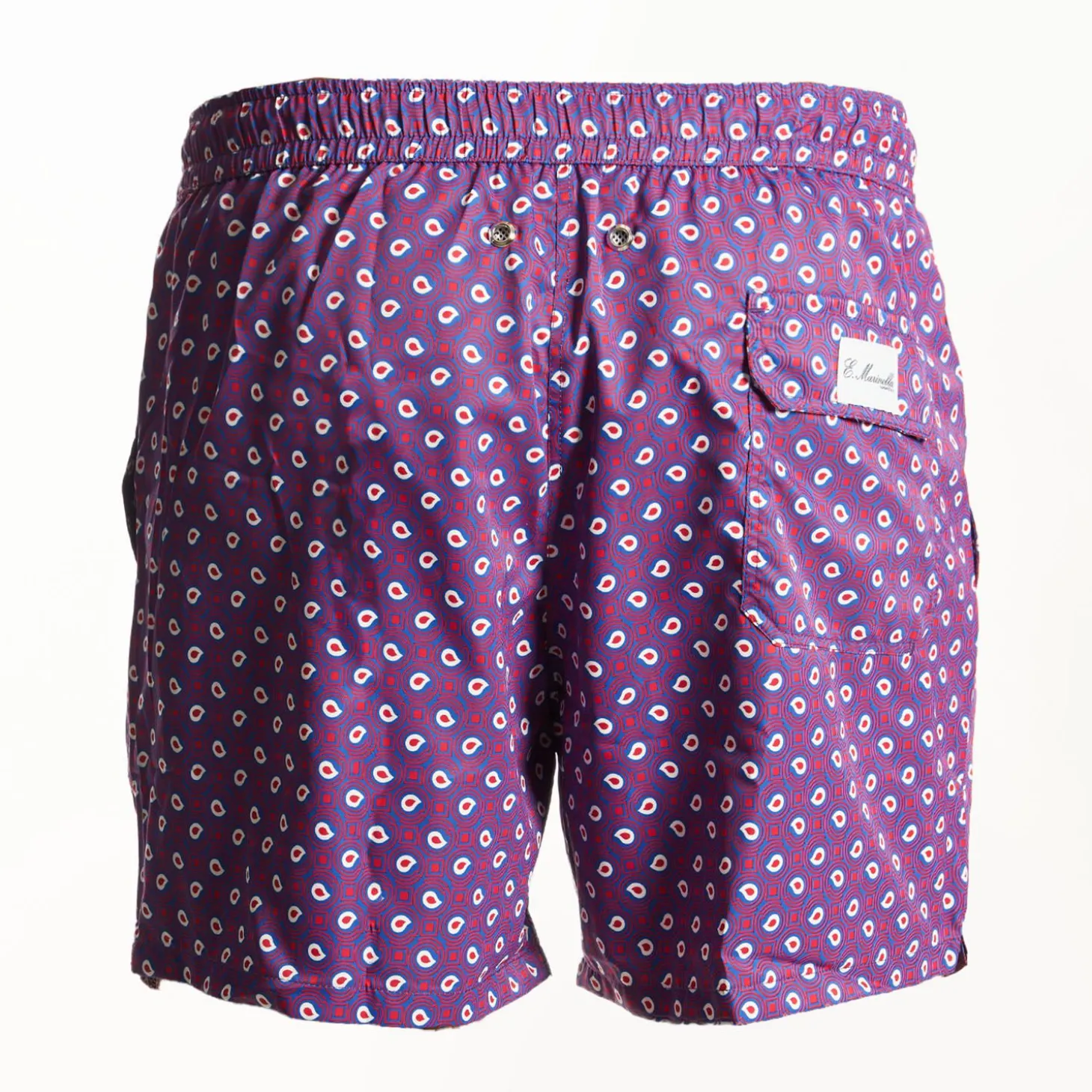 Violet Swim Shorts- Paisley Pattern