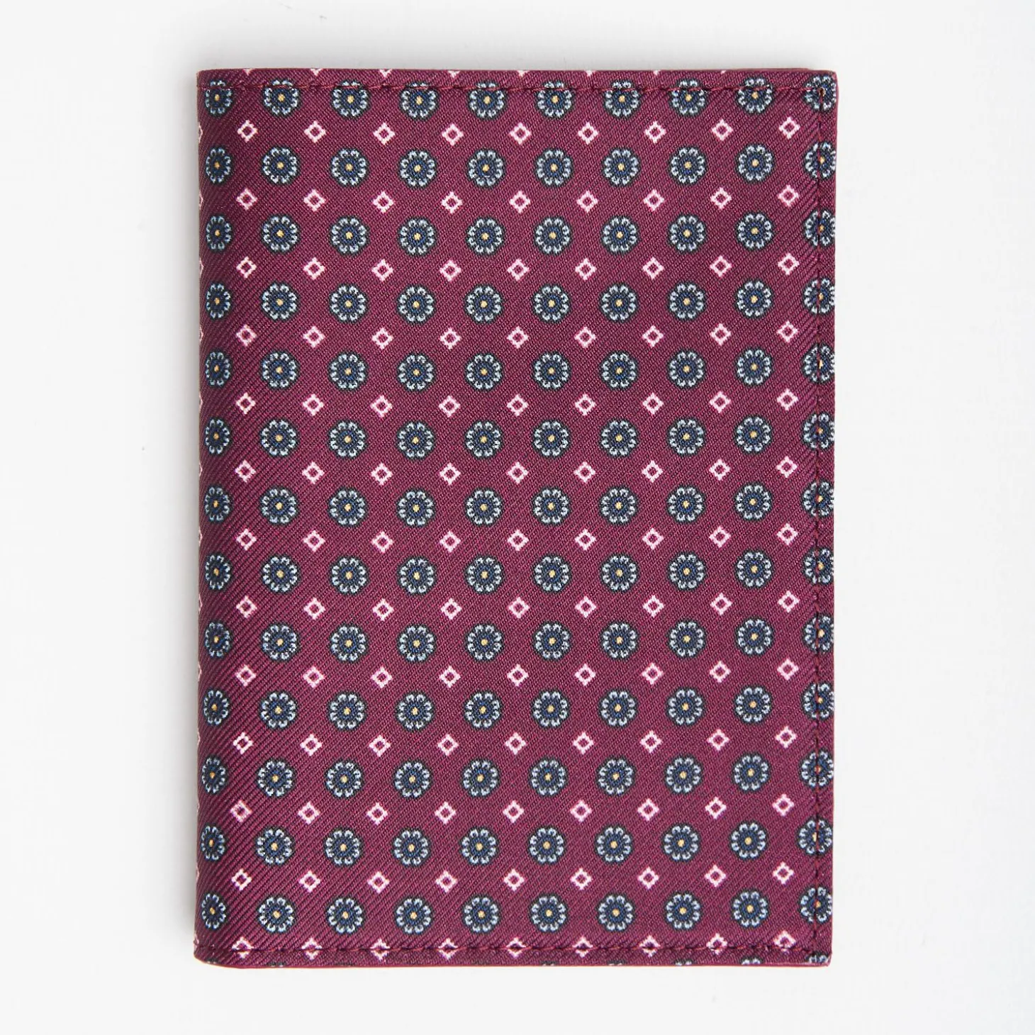Violet Vertical Wallet In Silk And Leather