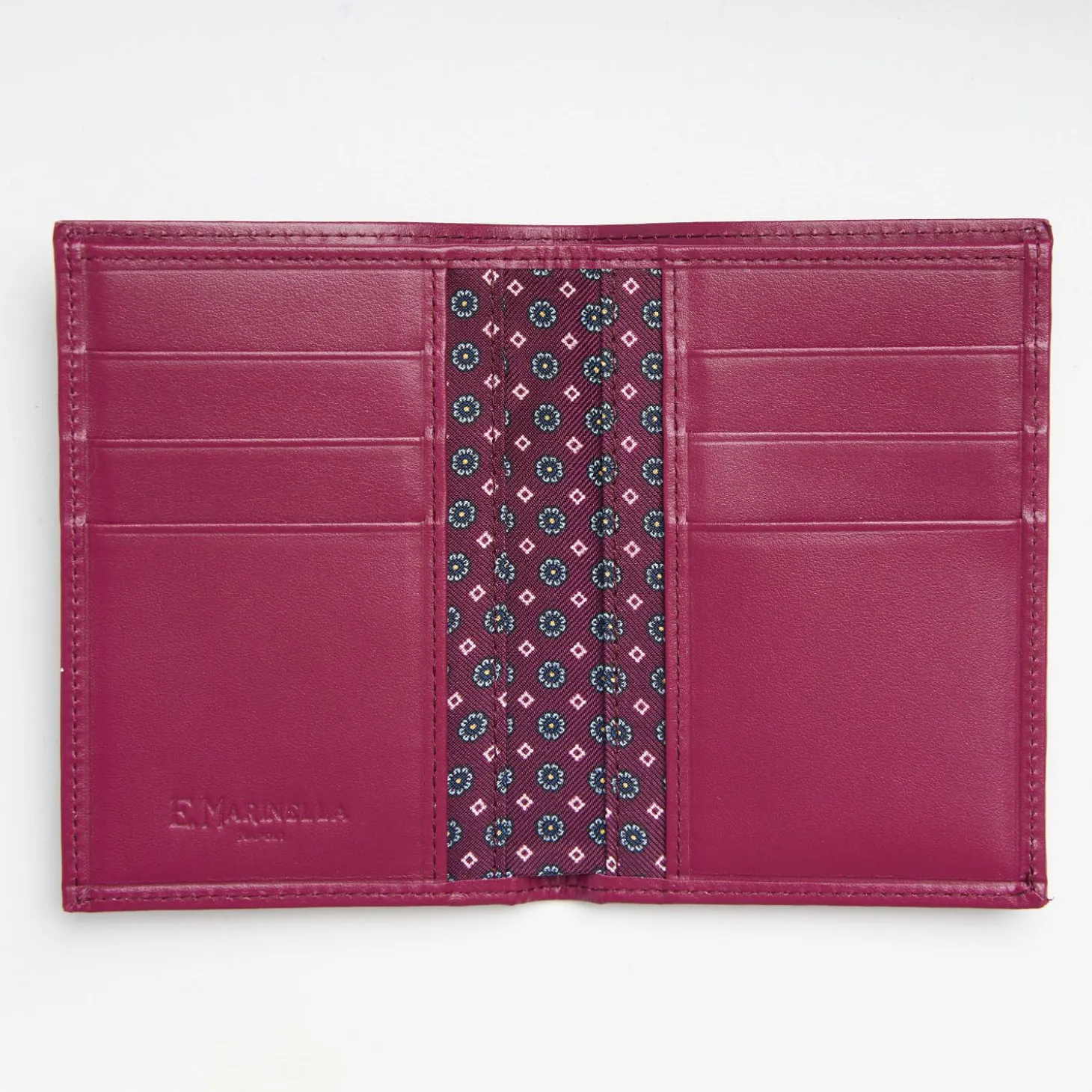 Violet Vertical Wallet In Silk And Leather