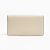 White Big Wallet In Soft Leather