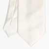 White Cerimonial Silk Satin Tie - Small Polka Dot Pattern