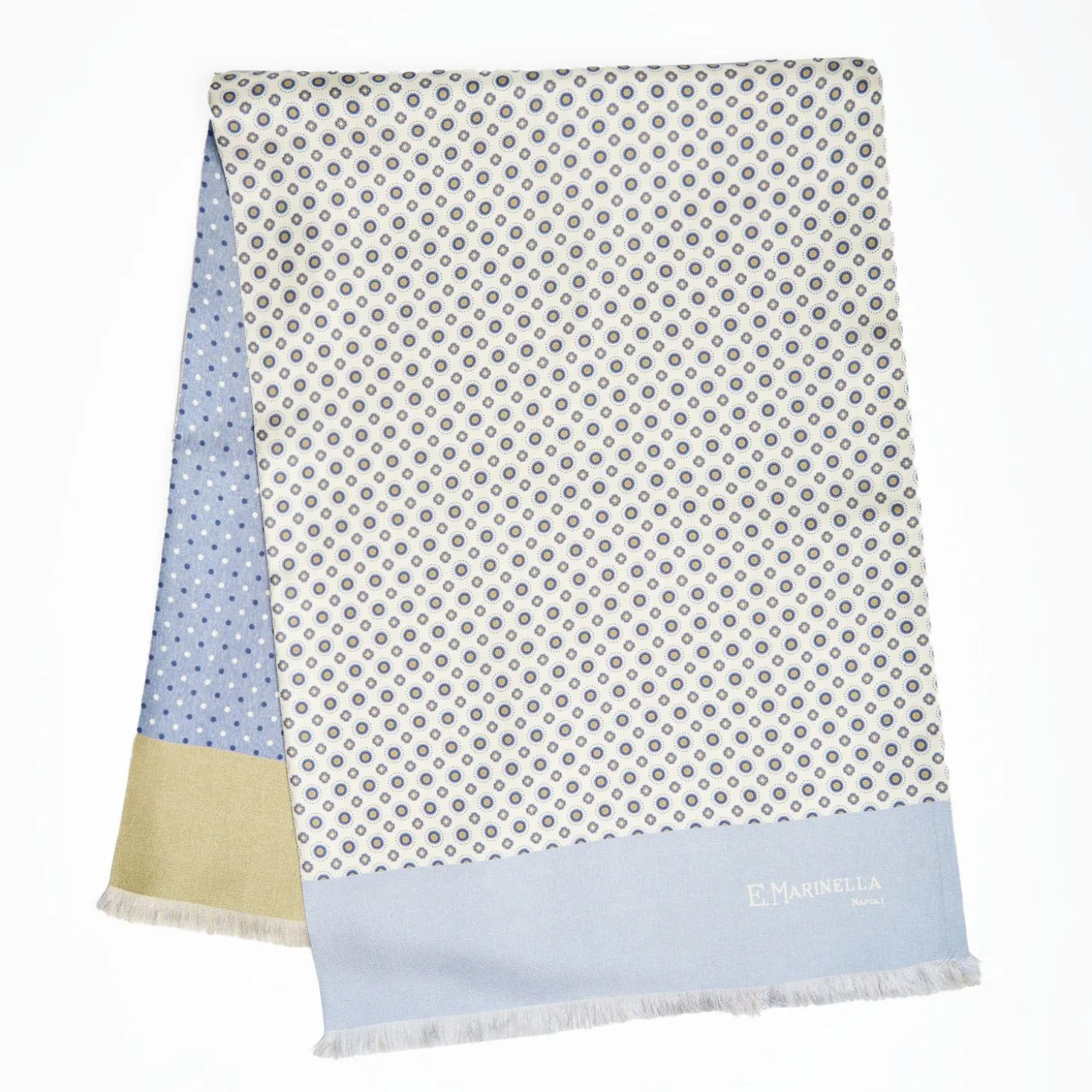 White Double Silk Scarf