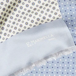 White Double Silk Scarf