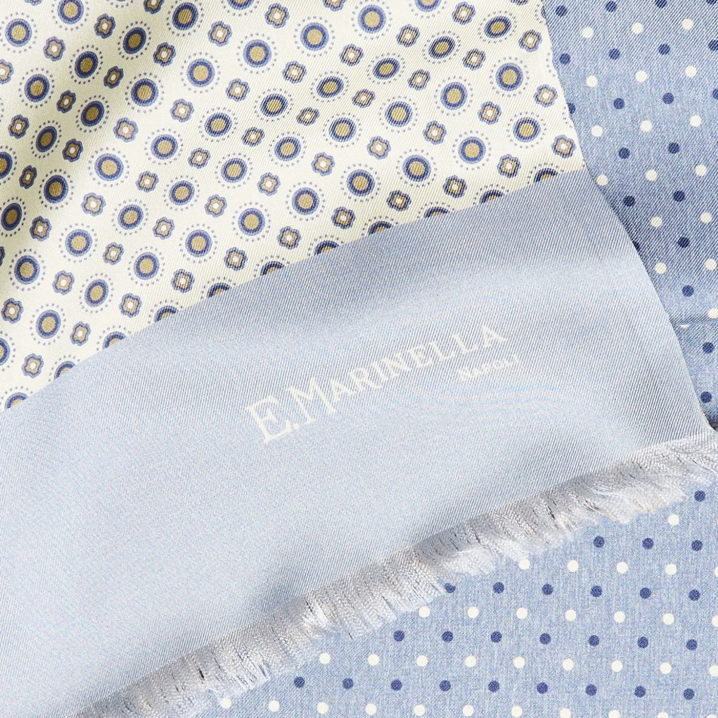 White Double Silk Scarf