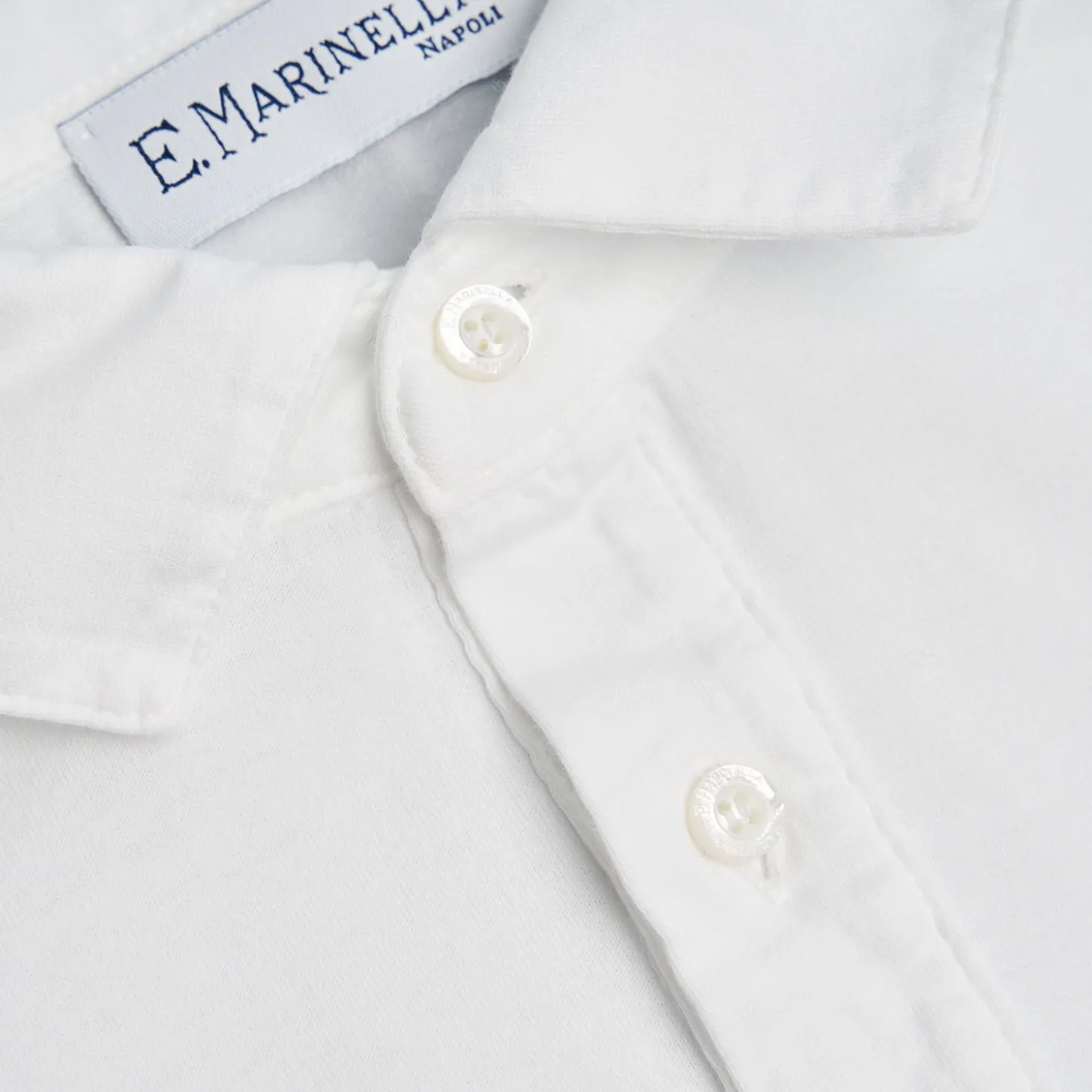 White Jersey Short Sleeve Polo Shirt
