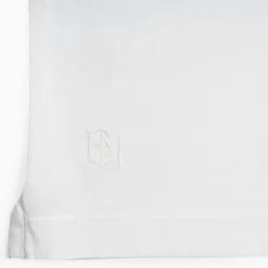 White Jersey Short Sleeve Polo Shirt