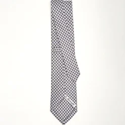 White Sartorial Classic Silk Tie Small Flower Pattern