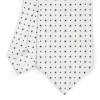 White Sartorial Classic Silk Tie - Small Flower Pattern