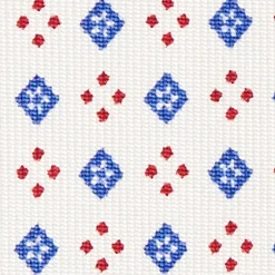 White Sartorial Classic Silk Tie - Small Flower Pattern