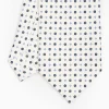 White Sartorial Classic Silk Tie - Small Flower Pattern