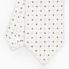 White Sartorial Classic Silk Tie - Small Flower Designs