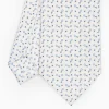 White Sartorial Classic Silk Tie - Small Flower Designs
