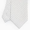 White Sartorial Classic Silk Tie - Small Flower Designs