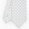 White Sartorial 7 Cm Silk Tie - Small Flower Pattern