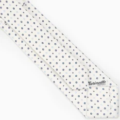 White Sartorial 7 Cm Silk Tie - Small Flower Pattern