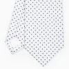 White Sartorial Jacquard Silk Tie - Small Geometric Pattern