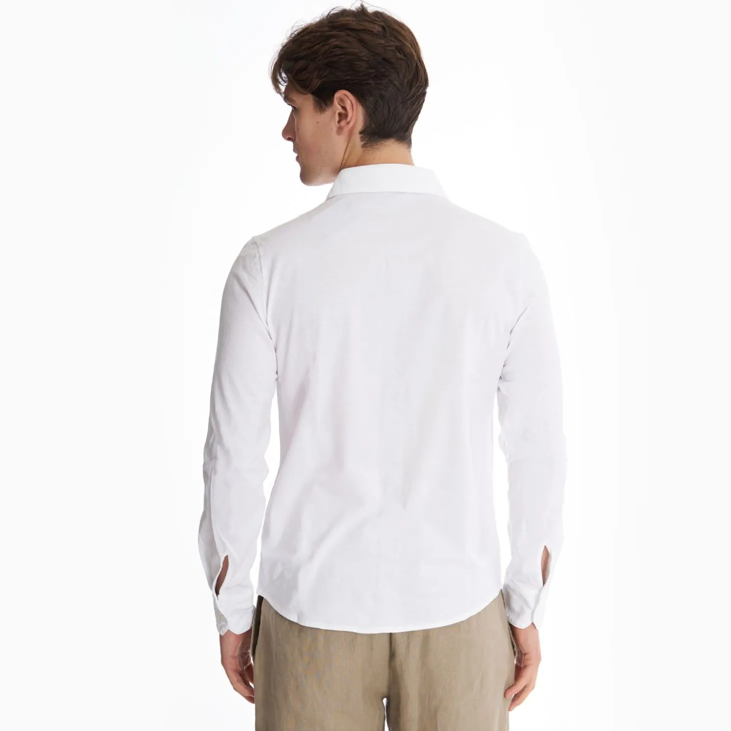White Shirt In Jersey