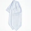 White Silk Ascot Tie Small Geometric Designs