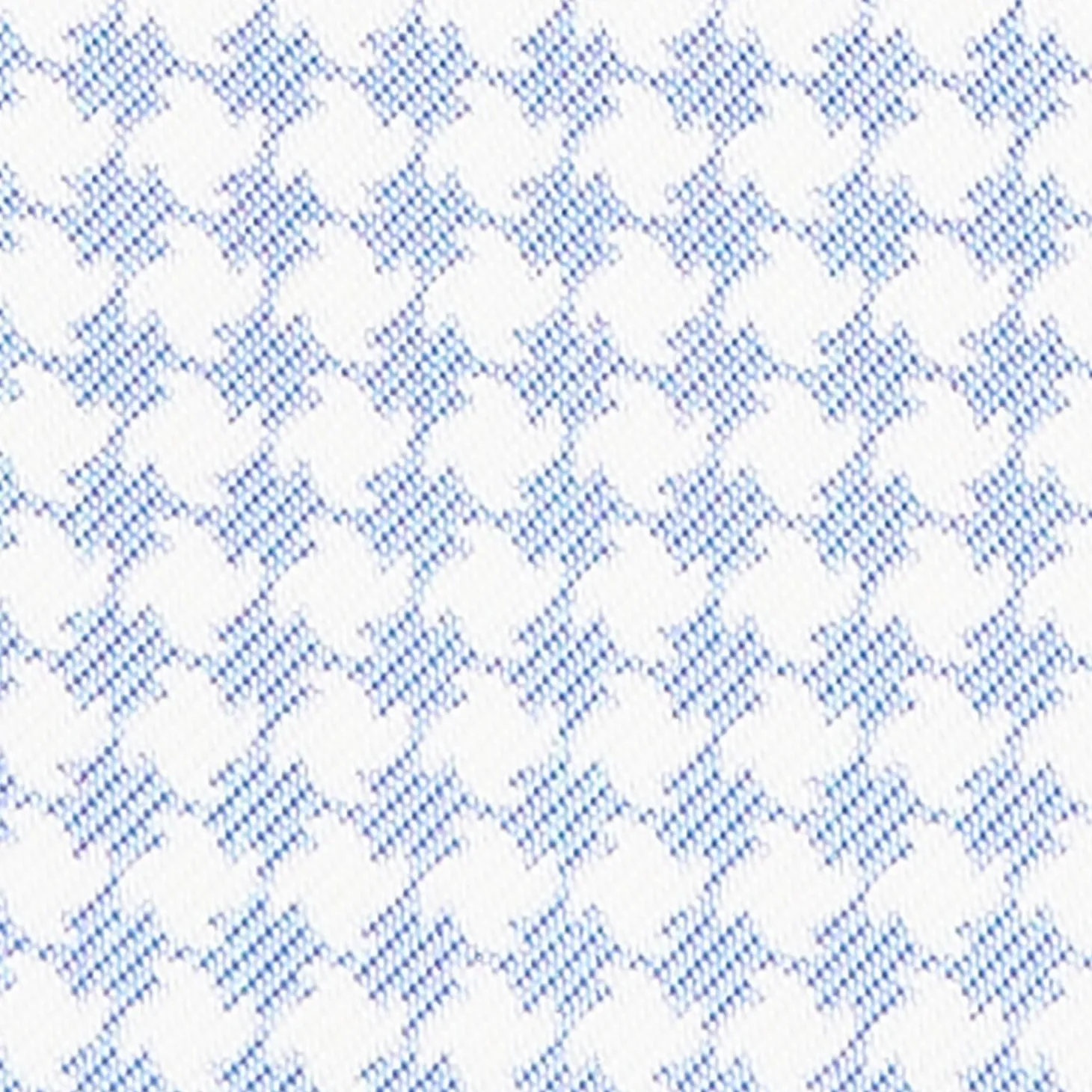 White Silk Ascot Tie Small Geometric Designs