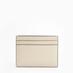 White Small Credit Card Holder In Soft Leather