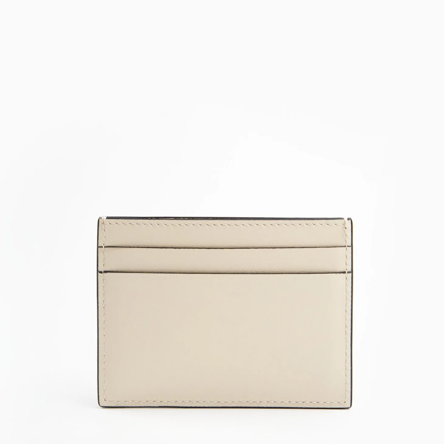 White Small Credit Card Holder In Soft Leather