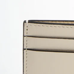 White Small Credit Card Holder In Soft Leather