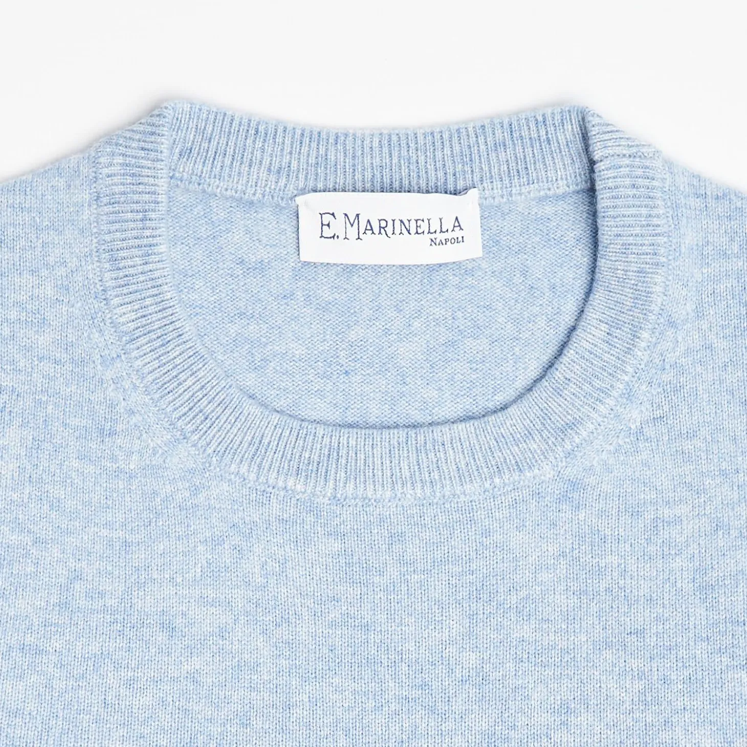 Wool And Cashmere Crewneck Sweater - Light Blue