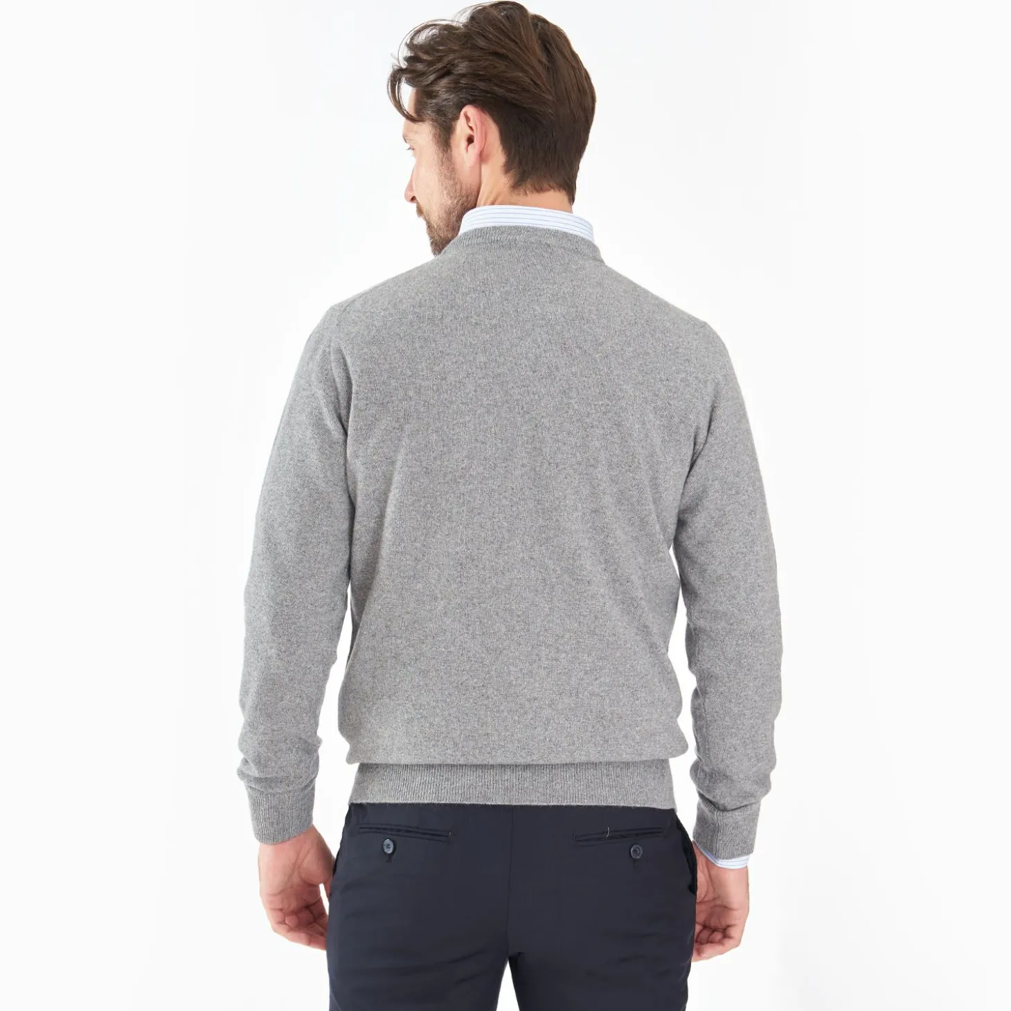 Wool And Cashmere Crewneck Sweater - Gray
