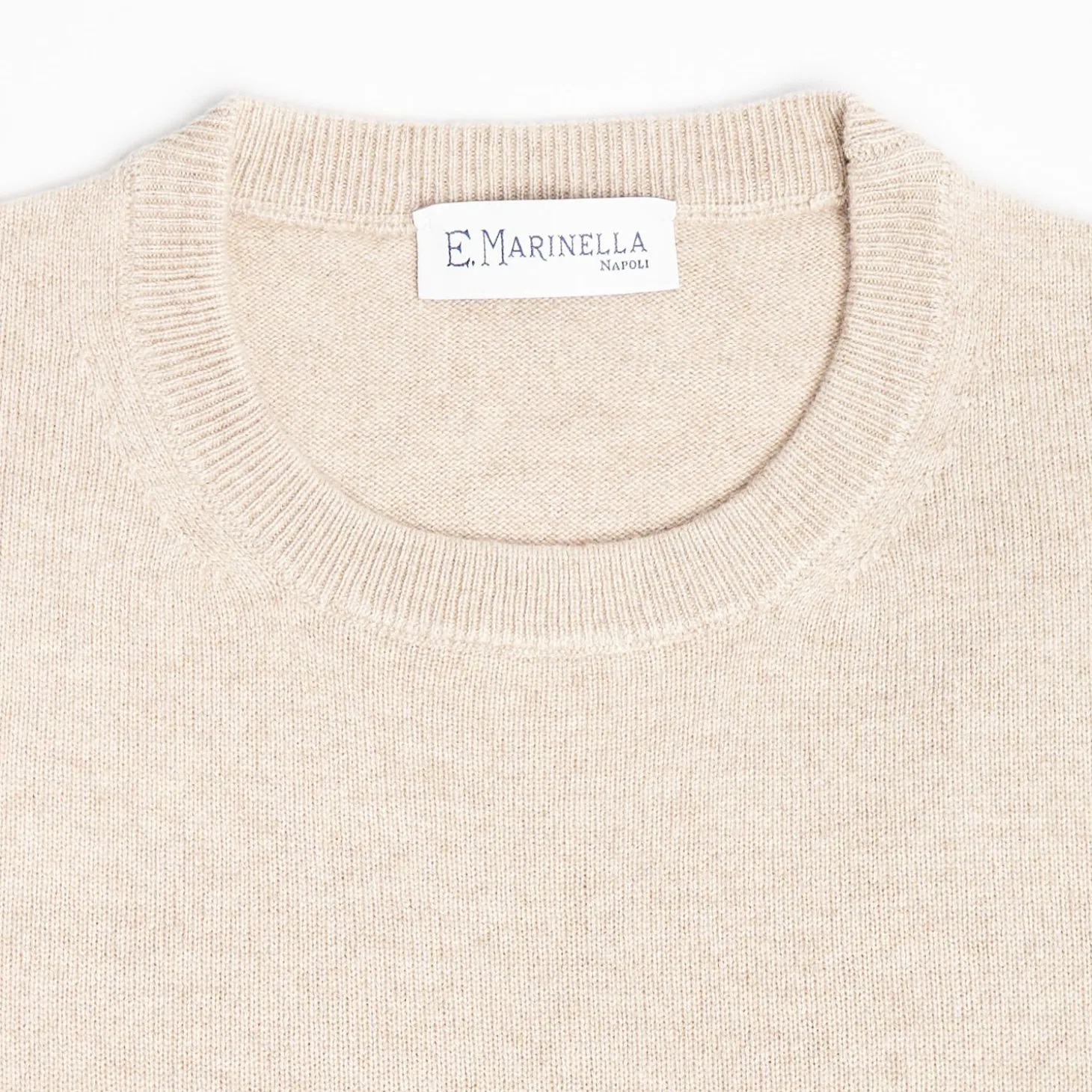 Wool And Cashmere Crewneck Sweater - Beige