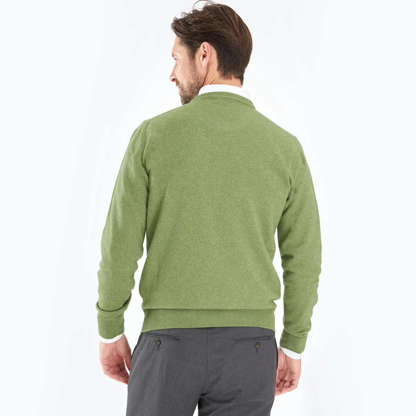 Wool And Cashmere Crewneck Sweater - Light Green