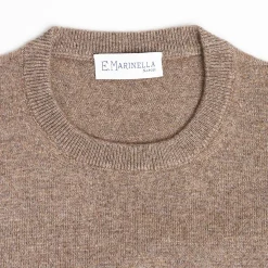Wool And Cashmere Crewneck Sweater - Taupe Colour