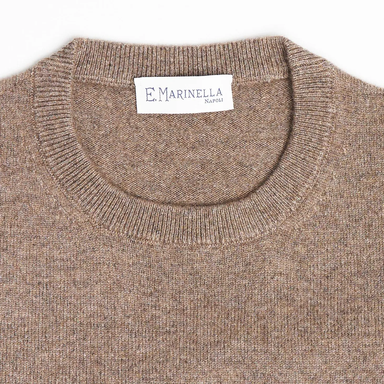 Wool And Cashmere Crewneck Sweater - Taupe Colour