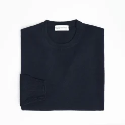 Wool And Cashmere Crewneck Sweater - Night Blue