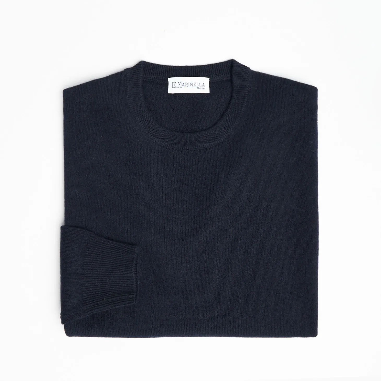 Wool And Cashmere Crewneck Sweater - Night Blue