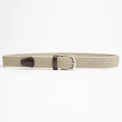 Woven Stretch Belt With Alligator Trims