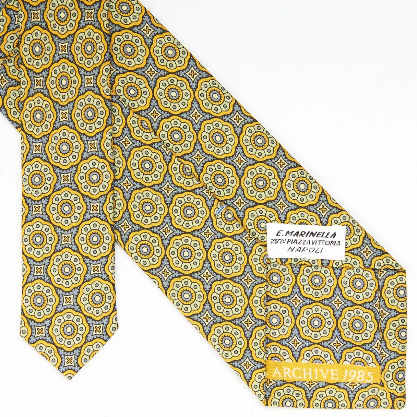 Yellow Archivio Collection Silk Tie 1985-05